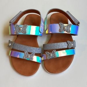 TAHARI SILVER BUTTERFLY SANDALS